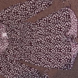 Nordstrom Topshop, purple with white flowers romper, size 8 US